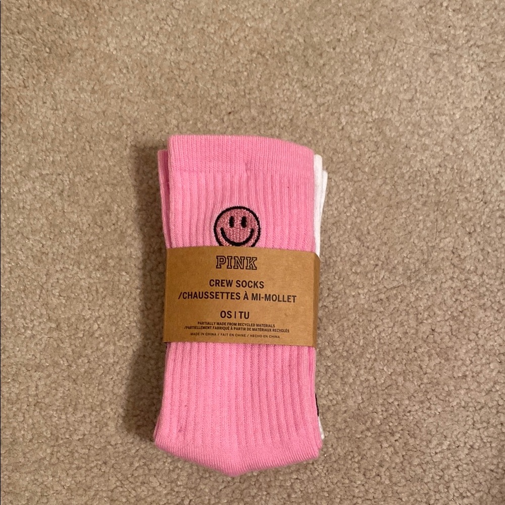 PINK Victoria's Secret Casual Pink Crew Socks